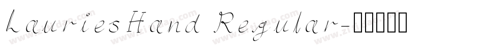 LauriesHand Regular字体转换